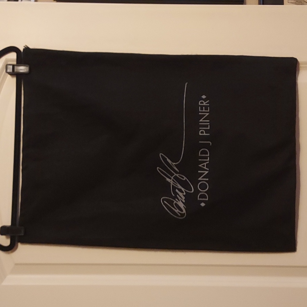 Donald Pliner Dustbag Large Black Drawstring Bag Shoe Purse Protector Travel Bag
